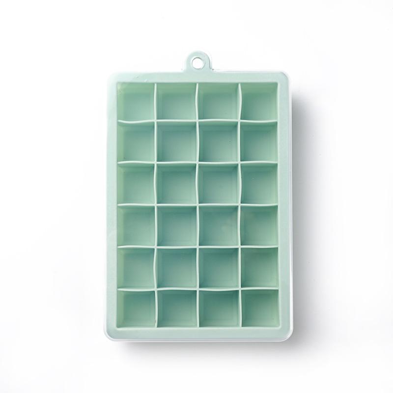 Silikonová formička na led s víkem - 15 a 24 mřížek, snadno uvolnitelná čtvercová forma
