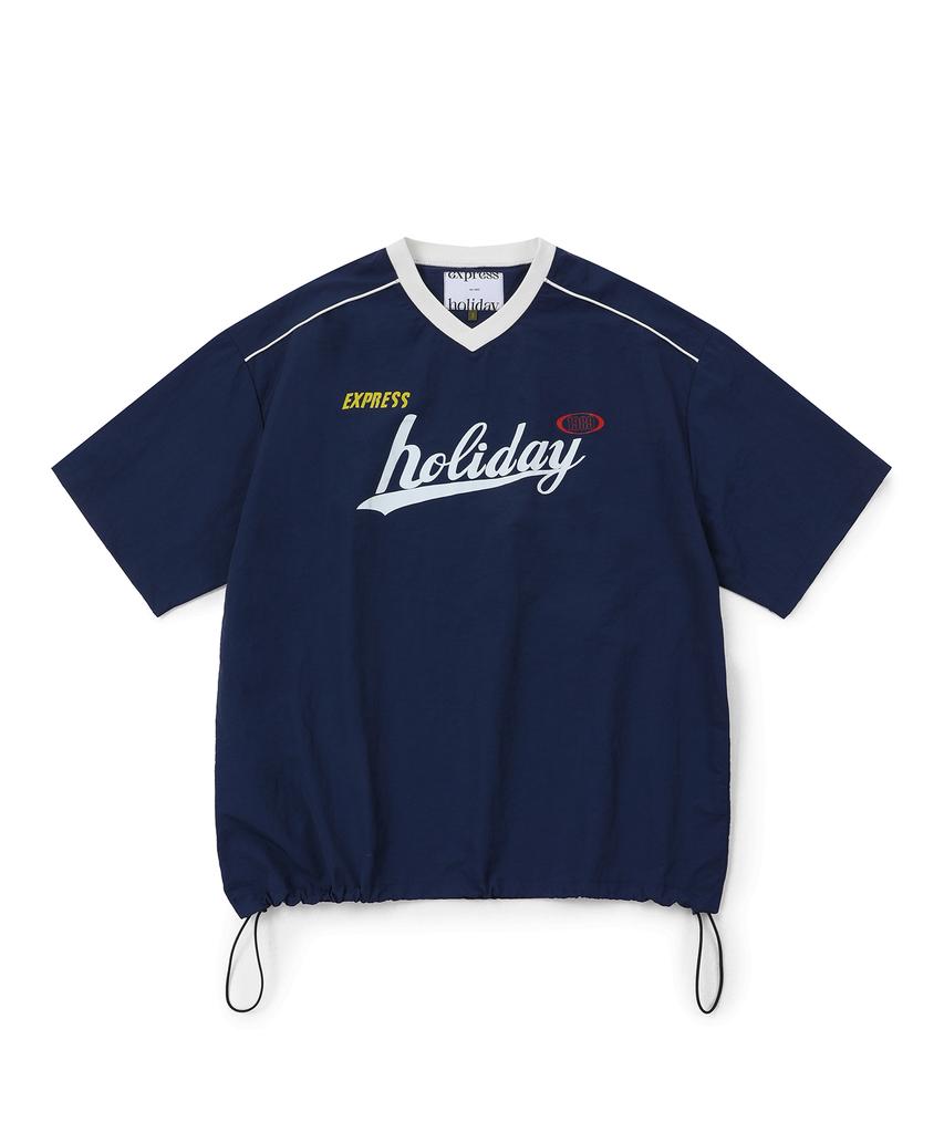 EXPRESSHOLIDAY Authentic Nylon Half T-Shirt_Navy