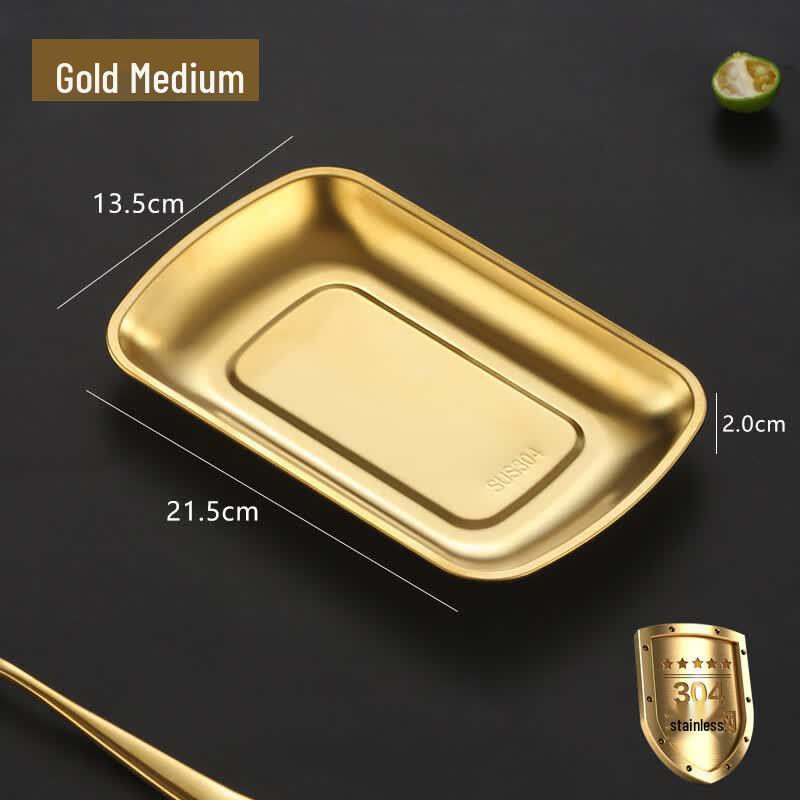 ZISIZ 304 Stainless Steel Korean Style Rice Noodle Roll & Dim Sum Tray Set