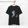 Moon Cycle T Shirt Space Astronaut T-shirt Cosmic Surreal Bicycle Unisex Shirt High-quality Crew-neck Short-sleeved Men's Tshirt