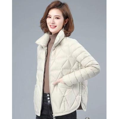 2025 Neue Übergröße Dünne Leichte Daunen Baumwolljacke Damen Kurzer Mantel Herbst Winter Damen Lockere Baumwolljacke Winter Leichte Baumwolljacke