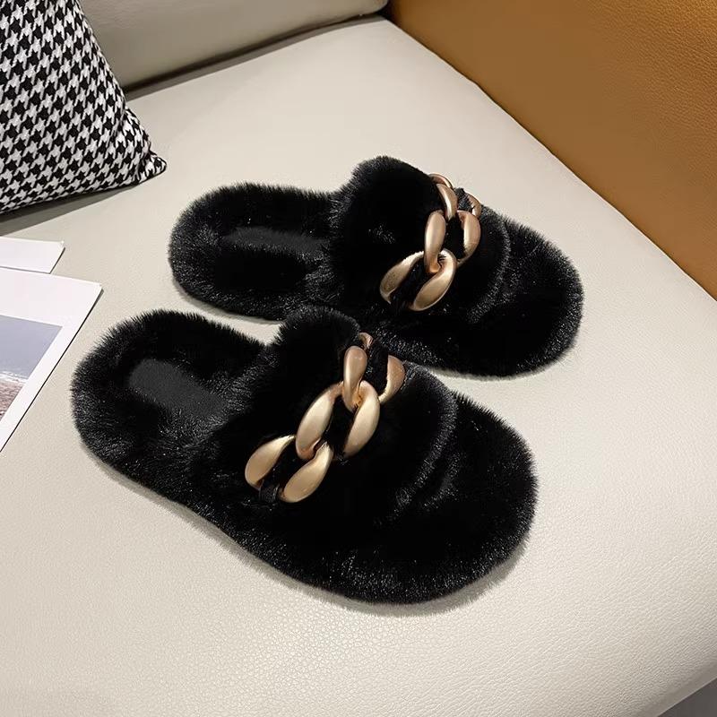 

Internet celebrity Mao Mao slippers women wear autumn and winter chain explosion fashion home heightening thick bottom slippers spring and summer 35