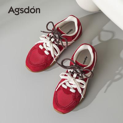 Augustine Red German Training Shoes Women's 2025 New Summer Soft-soled Racing Shoes Sports Ballet Forrest Gump Women's Shoes