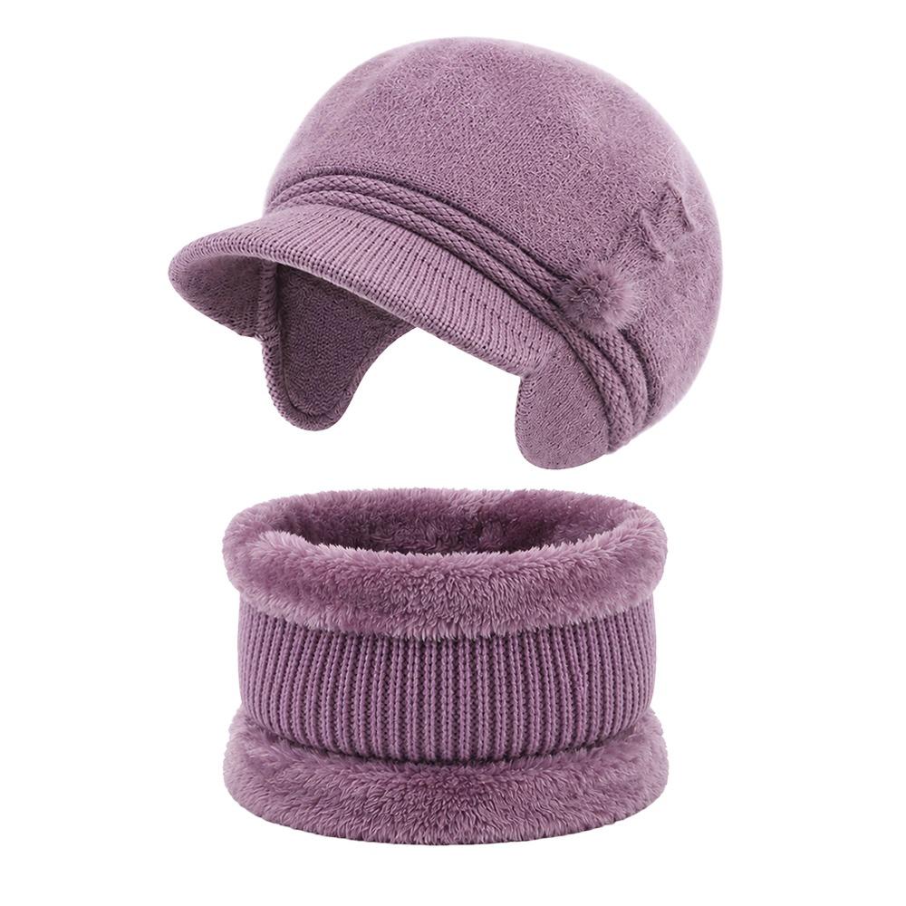 Ear Flap Hat Scarf Set Plush Lined Beanie Neck Warmer Set Gifts Winter Hat Set  Winter Wear
