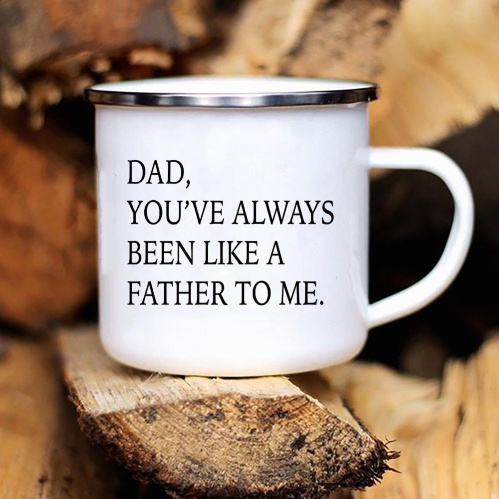 Papa, du bist nicht alt, du bist ein Klassiker, Aufdruck, lustige Emaille-Kaffeetasse, originelle Frühstückstassen zum Sublimieren, süße Campingtasse für Freunde