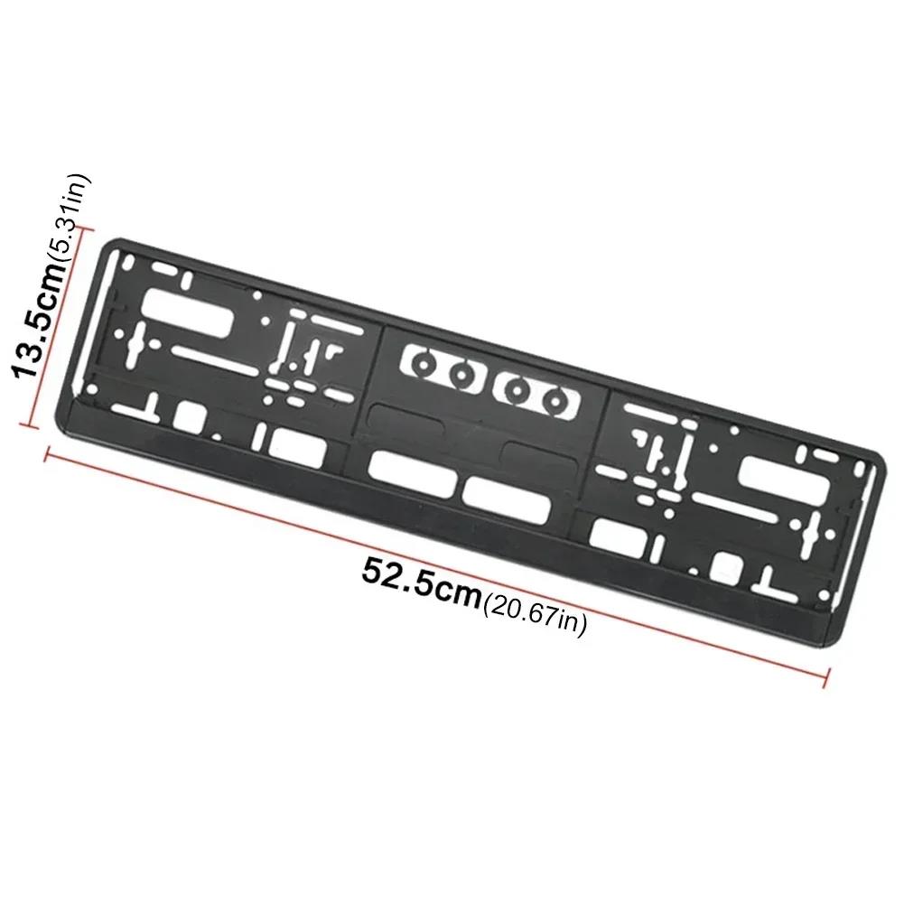 1/2Pcs Car Licence Plate Bracket Black Number Plate Holder EU Standard License Plate Frame Cover Anti-corrosion Auto Accessories License Plate Covers