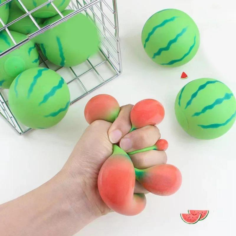 Squishy Artificial Fruit Watermelon Squeeze Toys - Slow Rebound Red Vent Ball Kids Adult Stress Relief Decompression Toy