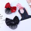 Headwear Bow Hotel Korean Bun Snood Ponytail Clip Hairgrips Cover Net Women Spring Clips