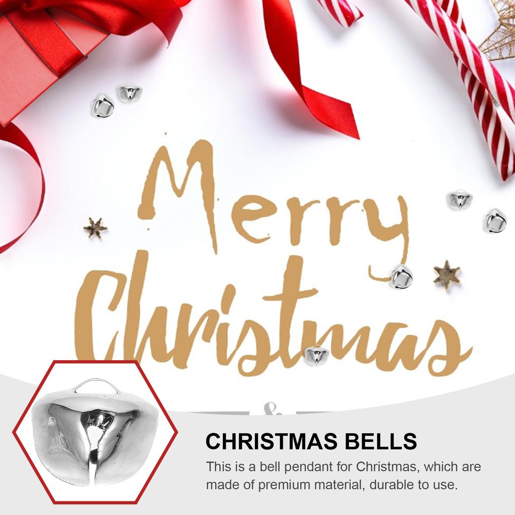 50Pcs Adorable Christmas Bells Hanging Ornaments Premium Material Festive Decor for Tree Wall Window Door Fireplace Xmas Decors
