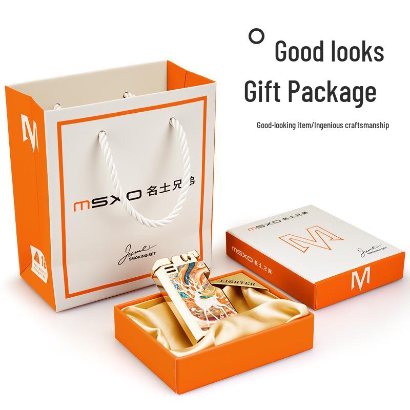 Creative Retro Flint God of Wealth Lighter with Color Print