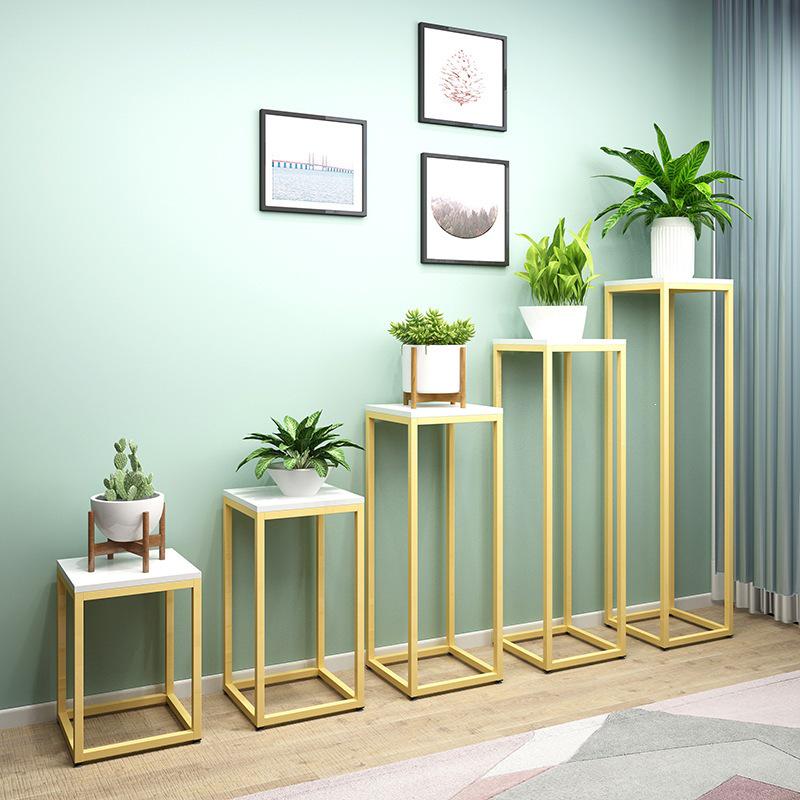Modern Iron Art Floor-Standing Flower Pot Rack for Indoor Plants and Bonsai