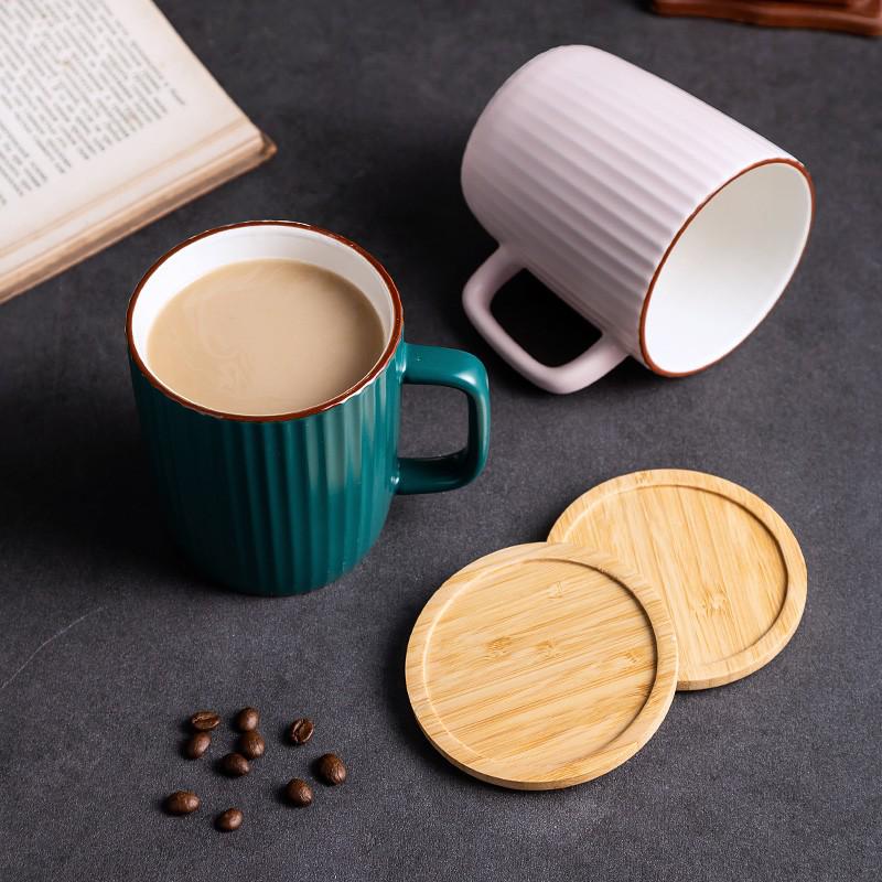 Nordic Ceramic Mug with Lid - Large Capacity Creative Tea Cup