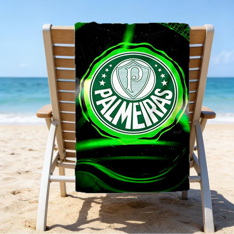 Grün-Weißes Strandtuch mit Passionsmuster, Superweiche Mikrofaser, Perfektes Geschenk zum Geburtstag, für Pool, Strand, Reisen, für Familie und Freunde