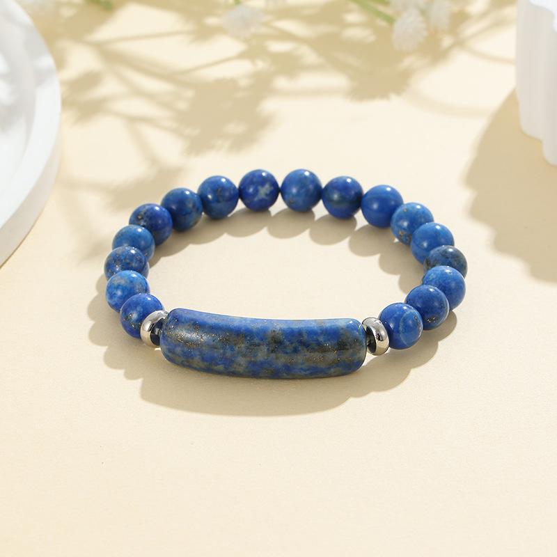 8mm Green Aventurine and Pink Crystal Handmade Bead Bracelet with Curved Tube Design