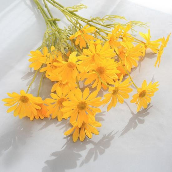 Artificial Flower Bouquet 2 or 5 Stems 21 Inch Realistic Silk Flowers with Detachable Bendable Stems UV Resistant Fake Flower Home Wedding Decor