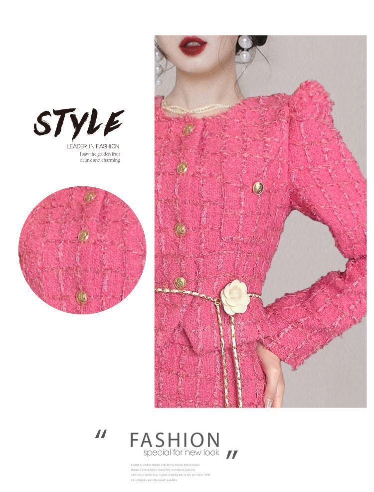 Completo Gonna Due Pezzi Rosso Rosa Autunno/Inverno
