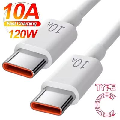 Câble 10A Type C vers Type C 120W Charge Ultra Rapide Chargeur de Téléphone Cordon de Données USB C Pour Samsung Xiaomi Huawei Câble Chargeur Rapide