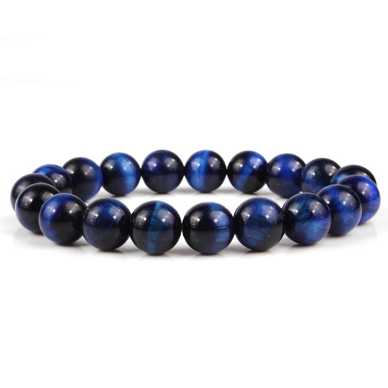 Natural 3A Tiger Eye Stone Bracelet - Colored Buddhist Prayer Beads Handcrafted Jewelry