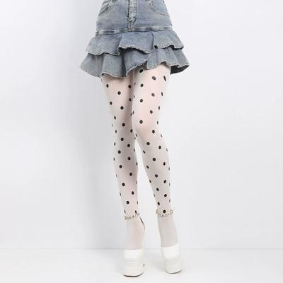 Collant Opachi Jacquard a Pois Dolci da Donna Collant Silky con Piedi Collant da Donna Collant Giapponese Ragazza JK Collant Silky a Pois