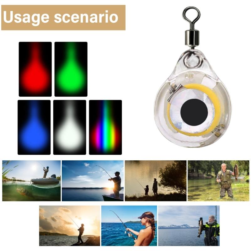 5Pcs Underwater Fishing Light Flashing Deep Water Fishing Light LED Fish Lures Lamp Outdoor Fishing Accessories