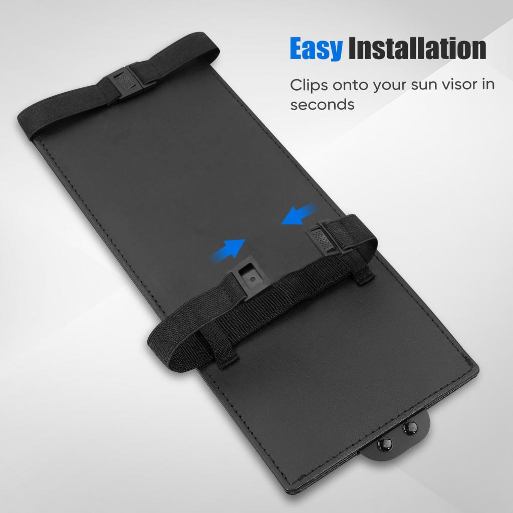 Car Sun Visor Polarized Sun Visor Extender with Zipper Slider UV400 Side Shades Driver Passenger Universal Easy Installation Protection, Included,