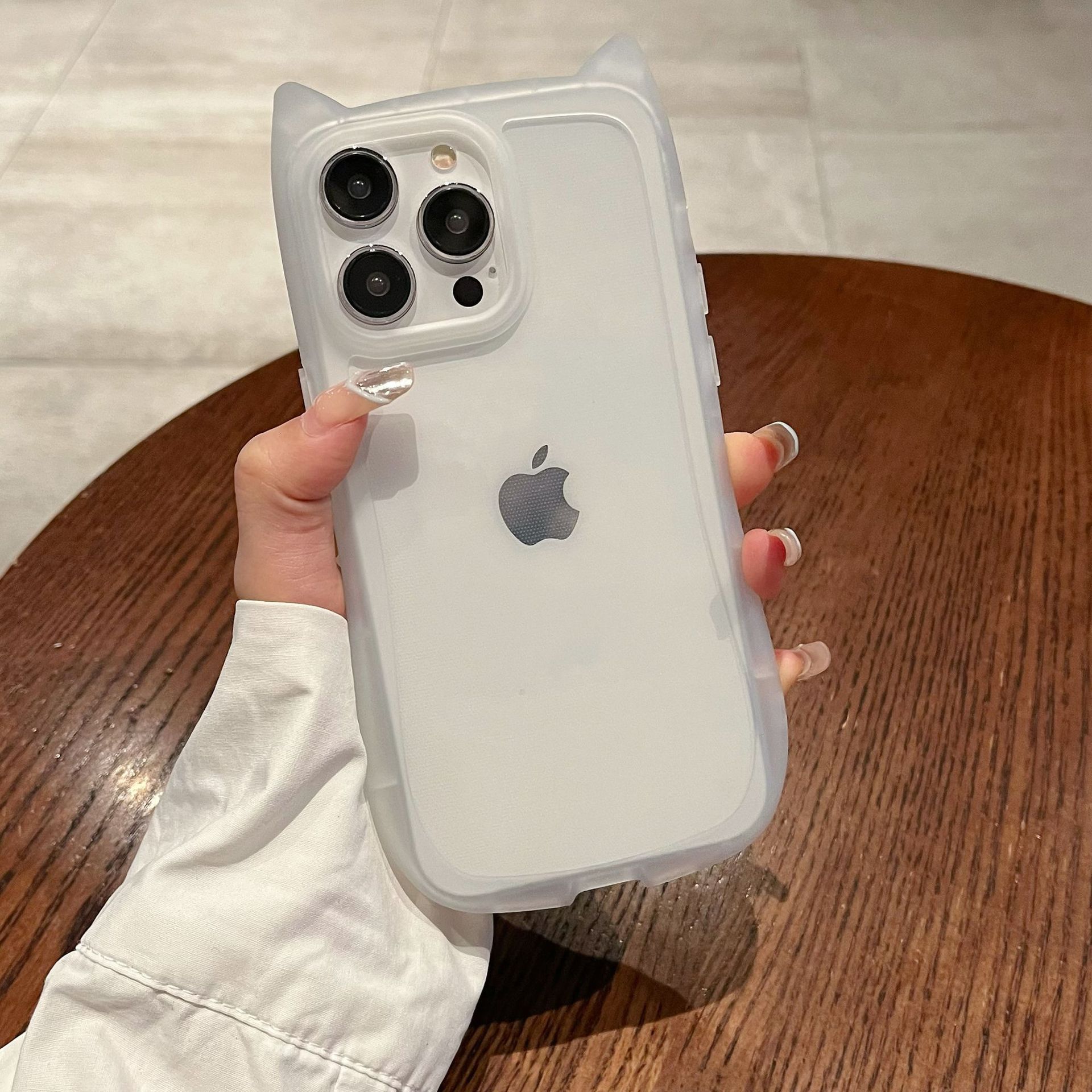 

Cat Ears Simple and Advanced Suitable for Apple 11 Mobile Phone Case Iphone15promax Protective Case 14pro13 12 Apple 12