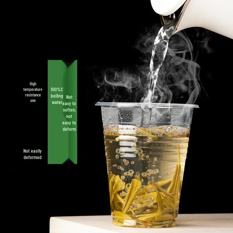 

Large Disposable Transparent Plastic Cups for Cold Drinks - Thickened for Household, Commercial, and Catering Use 220ml disposable plastic cups, 1 pack (50 pcs)