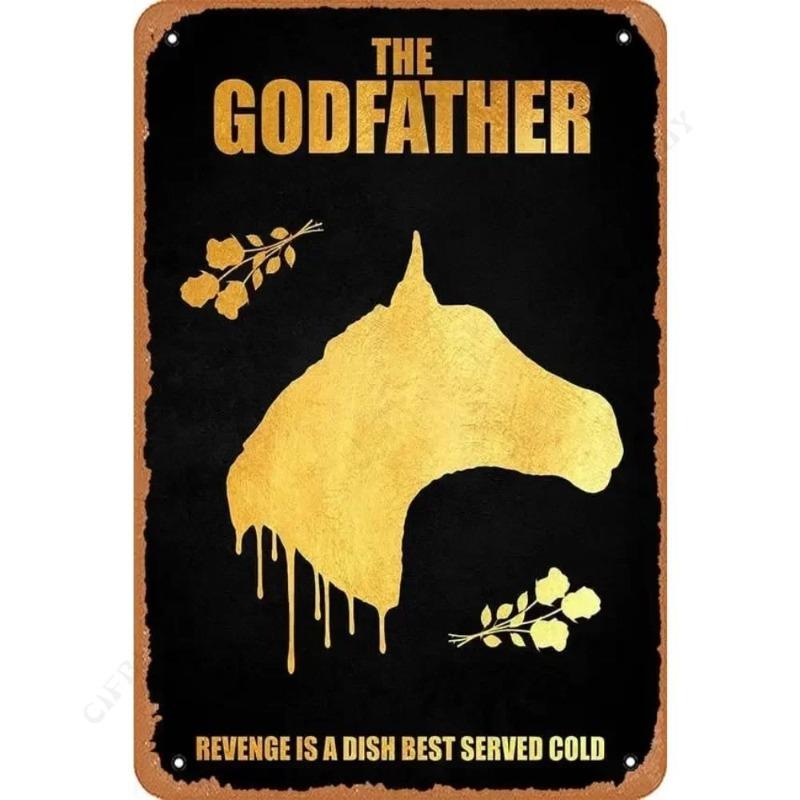 The Godfather Movie Vintage Metal Tin Sign Home Decor Gift 20x30cm