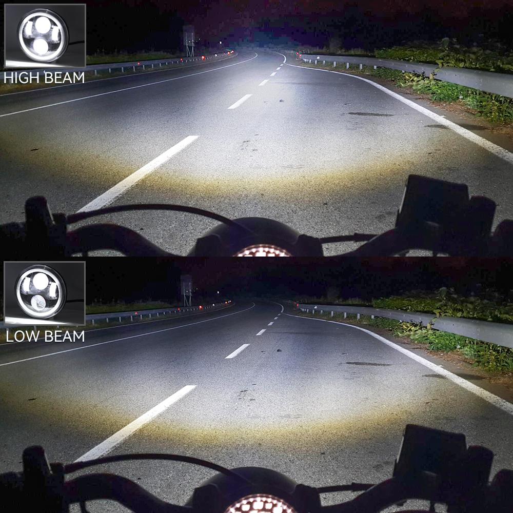 For Harley Indian Scout Honda Universal 5 3/4 Inch 5.75" Led Car Motorcycle Headlight H4 Phare Farol Moto Headlamp Head Light