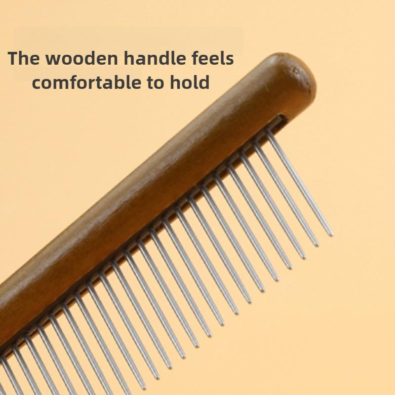 Wood Lengthening Cat Comb Retro Portable Professional Pet Cat Grooming Comb Convenient Storage Dog Hair Trimmer Cleaning Hair Pet Cleaning Products
