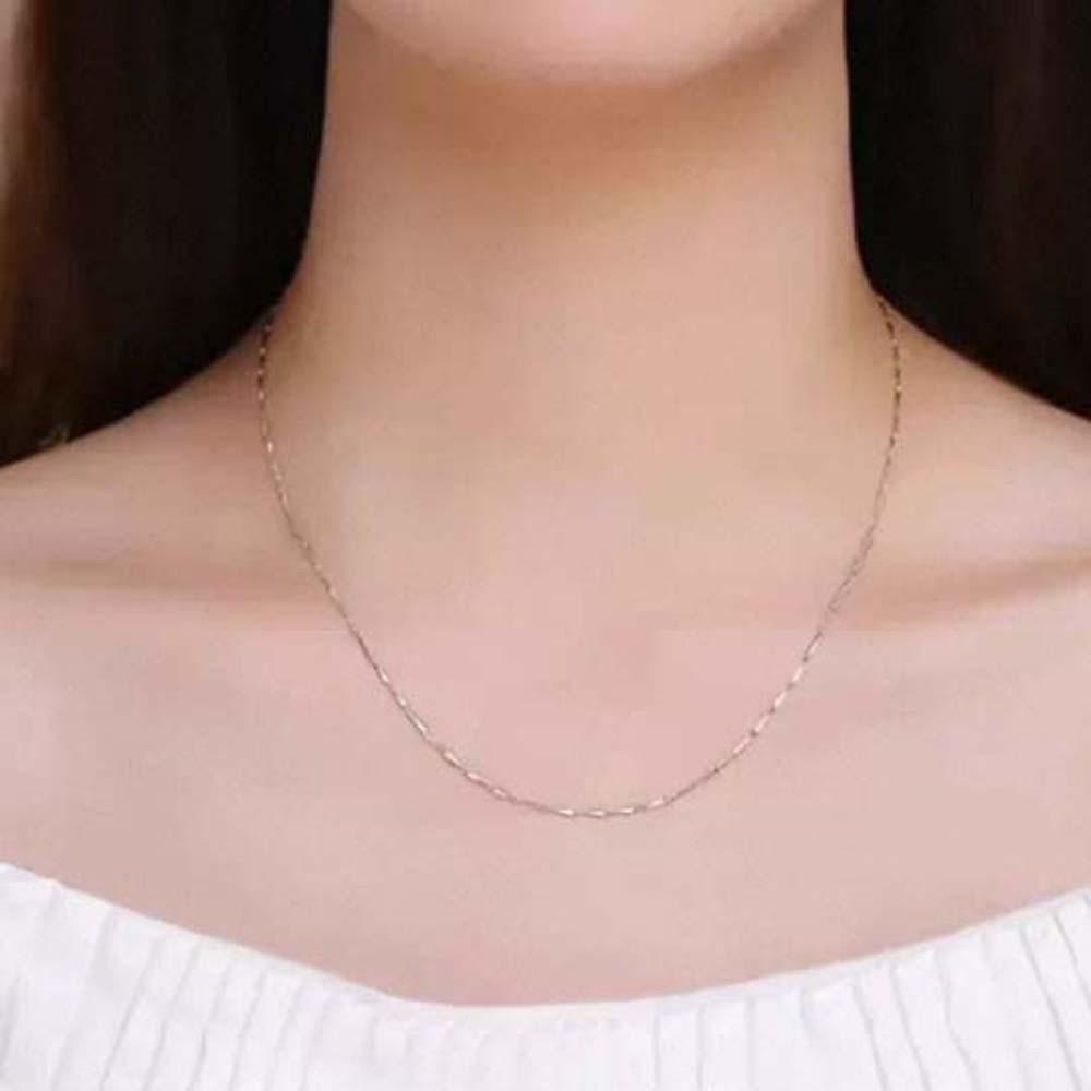 Luxury Stacked Silver Necklace Zinc Zinc Alloy Collarbone Chain Wedding Glitter Choker Necklace  Women
