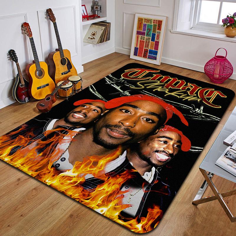 Kober s potiskem T-Tupac módní podložka na jógu dekorativní koberec do ložnice dekorativní podlahová rohožka do obývacího pokoje koupelny narozeninový dárek