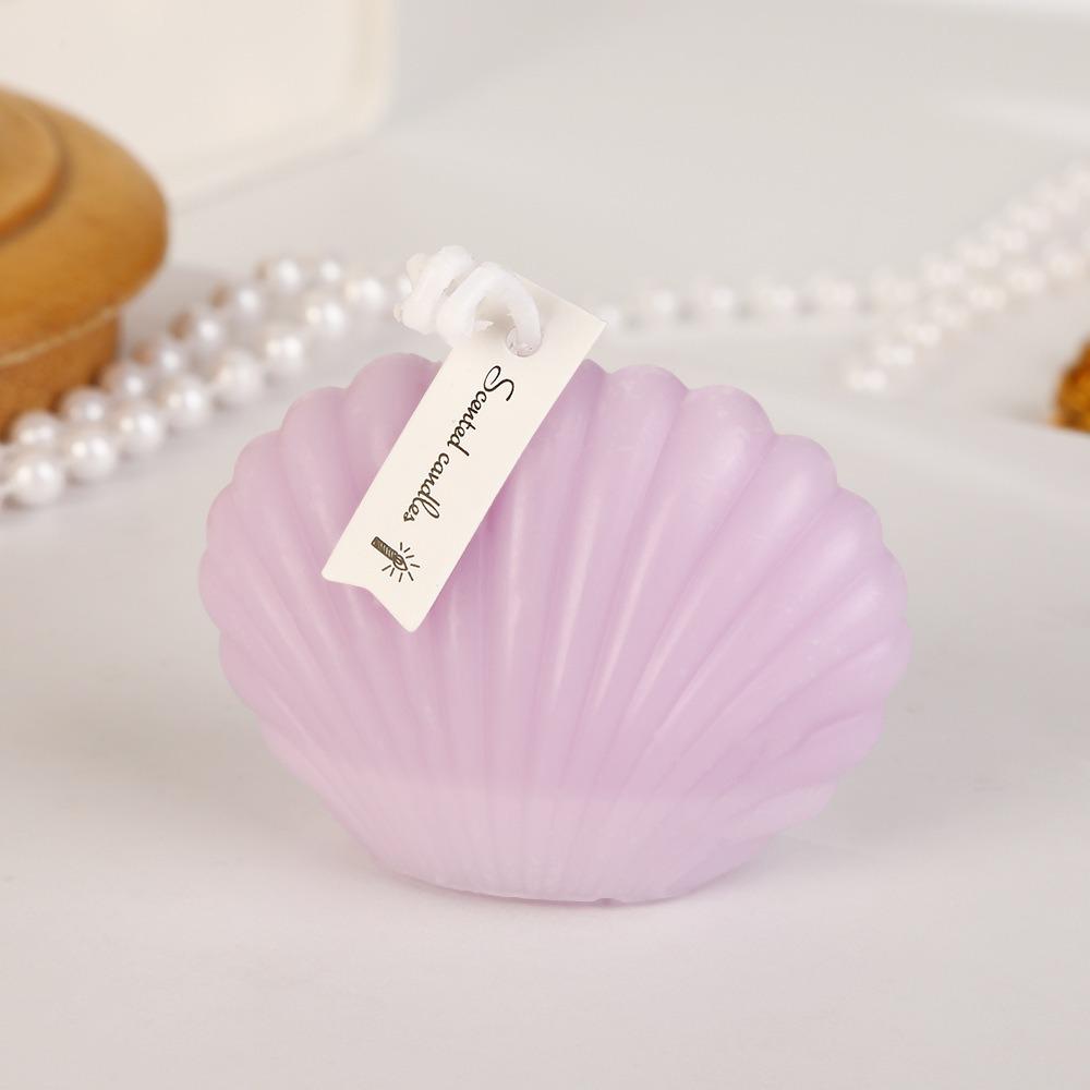 Romantic Shell-Shaped Scented Candle - Creative Gift & Wedding Ornament.
