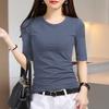 T Shirt For Women V Neck Short Sleeve Polyester Slim Fit Casual Summer Top