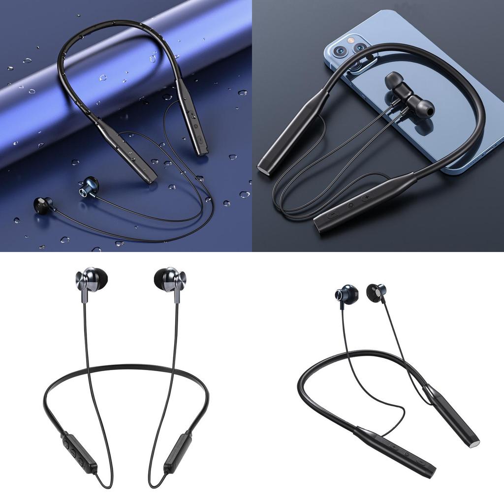 Wireless Neckband Bluetooth Earphones With Noise Cancelling Waterproof For Sports And Workout