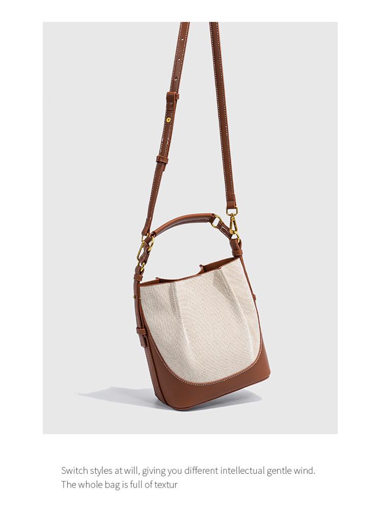 Geantă tip bucket crossbody de damă Z 2025 de mare capacitate cu curea de umăr lată