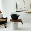 Porcelain Hand Brewed Conical Coffee Filter Reusable Dripper Cone Holder for Home Office Camping and Travel Use