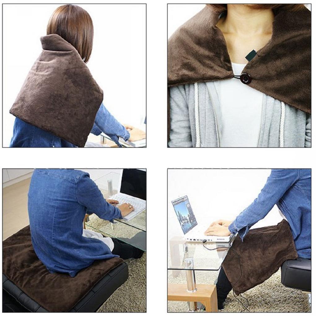 USB Heating Shawl Carbon Fiber Heated Wrap for Office Home Use