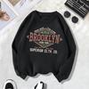 Women's Autumn/Winter Plus Velvet Letter Print Sweater - Round Neck Hot Sale