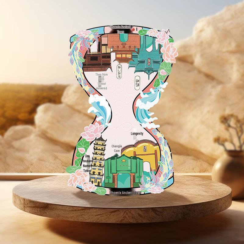 Changsha 3D Wooden Refrigerator Magnet - Hunan City Travel Souvenir