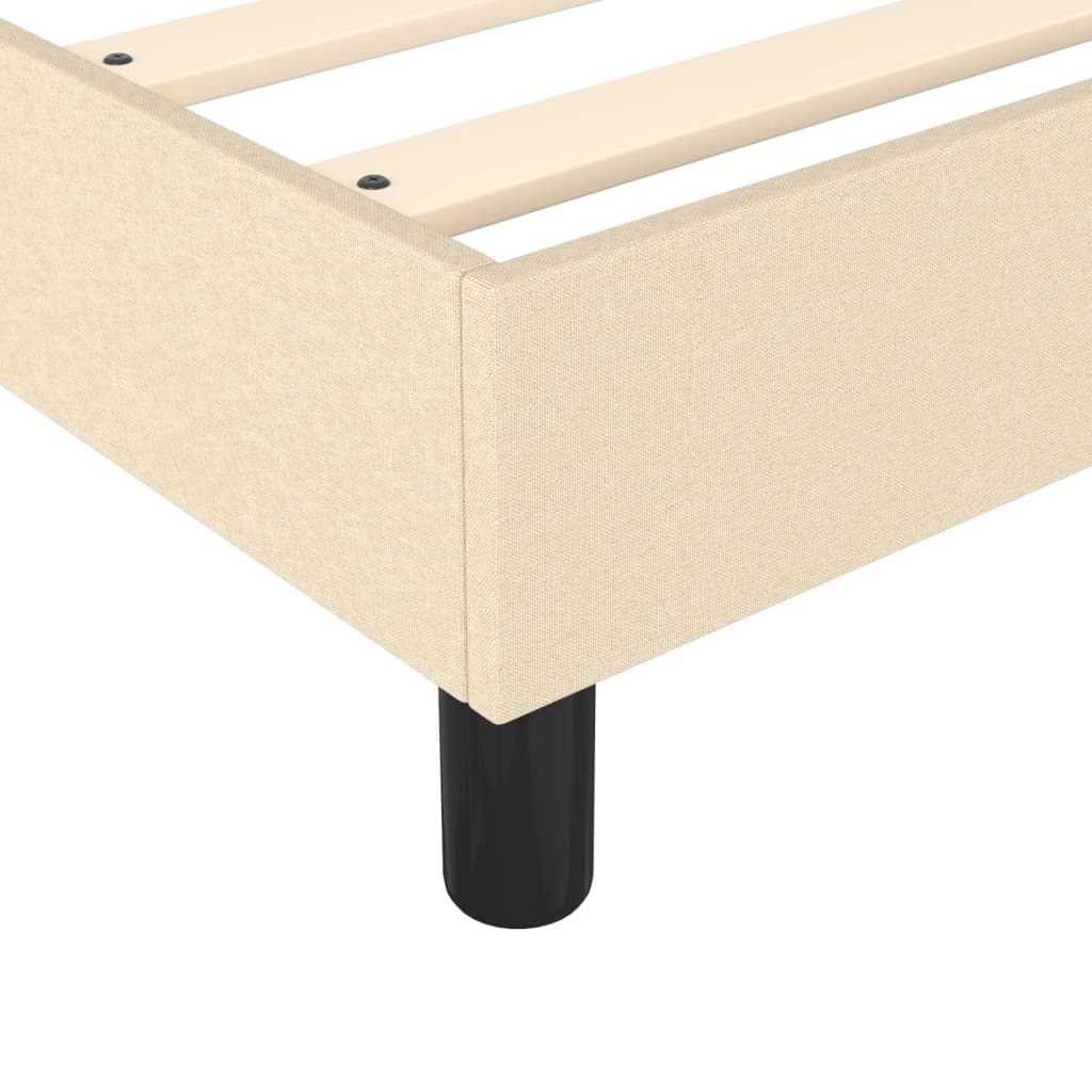 Vidaxl Bed Frame Without Mattress, Cream, 200X200 Cm, Upholstered
