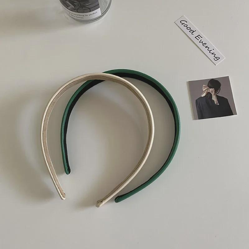 Korean Retro-Style PU Leather Headband: Chic French-Inspired Hair Accessory