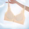 Seamless Front Buckle Bra for Women with Strong Support No Cup Movement No Steel Ring Large Size Bra for Middle-aged and Elderly People