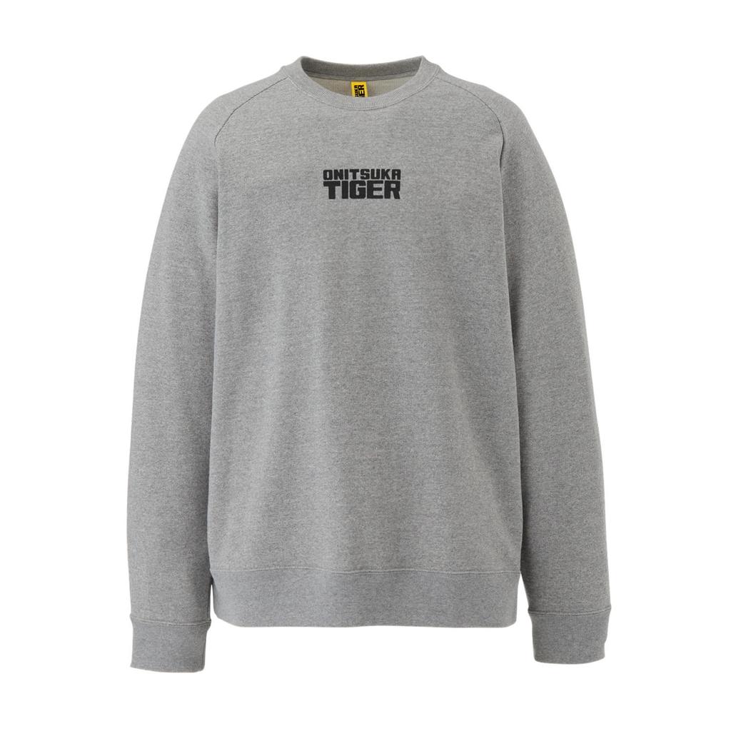New Onitsuka Tiger CREW NECK SWEAT Knitwear Unisex Gray 2183B404-021