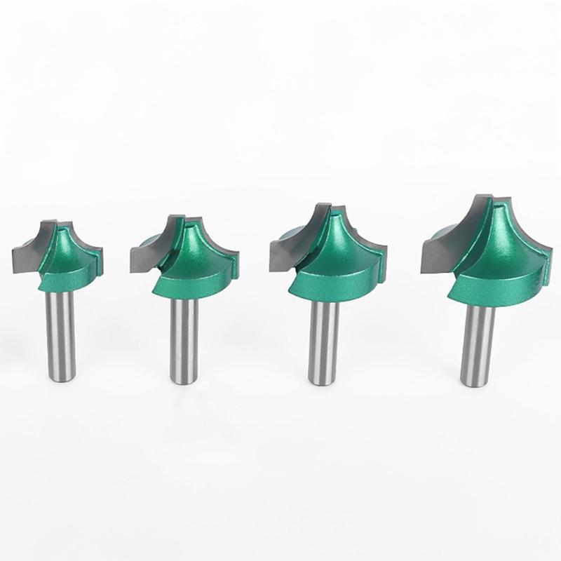 Alloy Router Bit 8mm Shank Collection Including Flat Ballnose V Shaped Cutters for Woodcrafts Projects