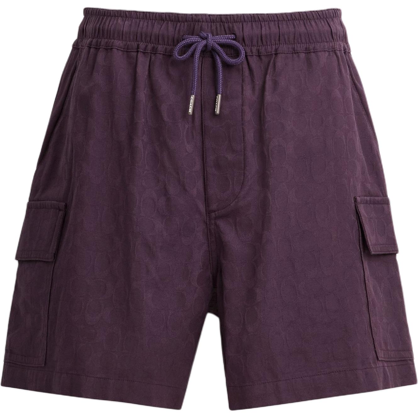 

Coach Cotton Elastic Drawstring Pocket Casual Shorts Men shorts CT057-PUR S