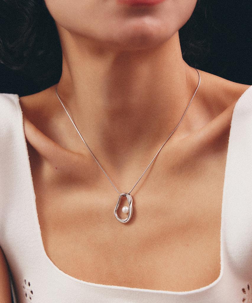 Lowool Heart Pearl Necklace