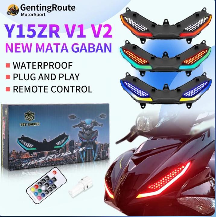 12V Motorcycle LED Turn Signal Lights Dynamic Streamlight Daytime Running Lights For Yamaha Y15ZR V1-V2 Modifications,Red+Blue+Yellow.