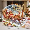 Christmas Acrylic Diamond Painting Napkin Rack DIY 5D Diamond Art Painting Paper Towel Holder Kit Home Desktop Decoration Craft