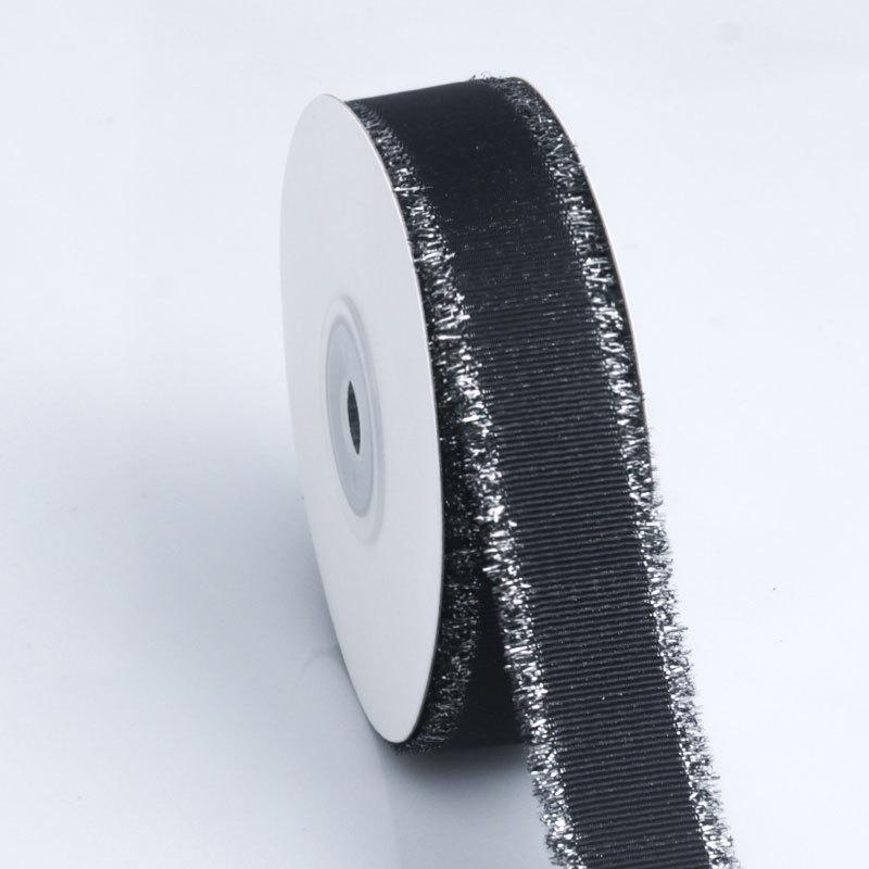 

Романтичные и уютные украшения из лент для усов, ребристые банты, аксессуары для волос, сделанные своими руками, подарочная упаковка, золотая и серебряная лента из мешковины 2.5cm*10 yards